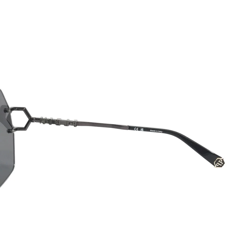 Philipp Plein Sunglasses SLEEK SPP111 COL. 672X Gunmetal Frames w/ Mirror Lenses